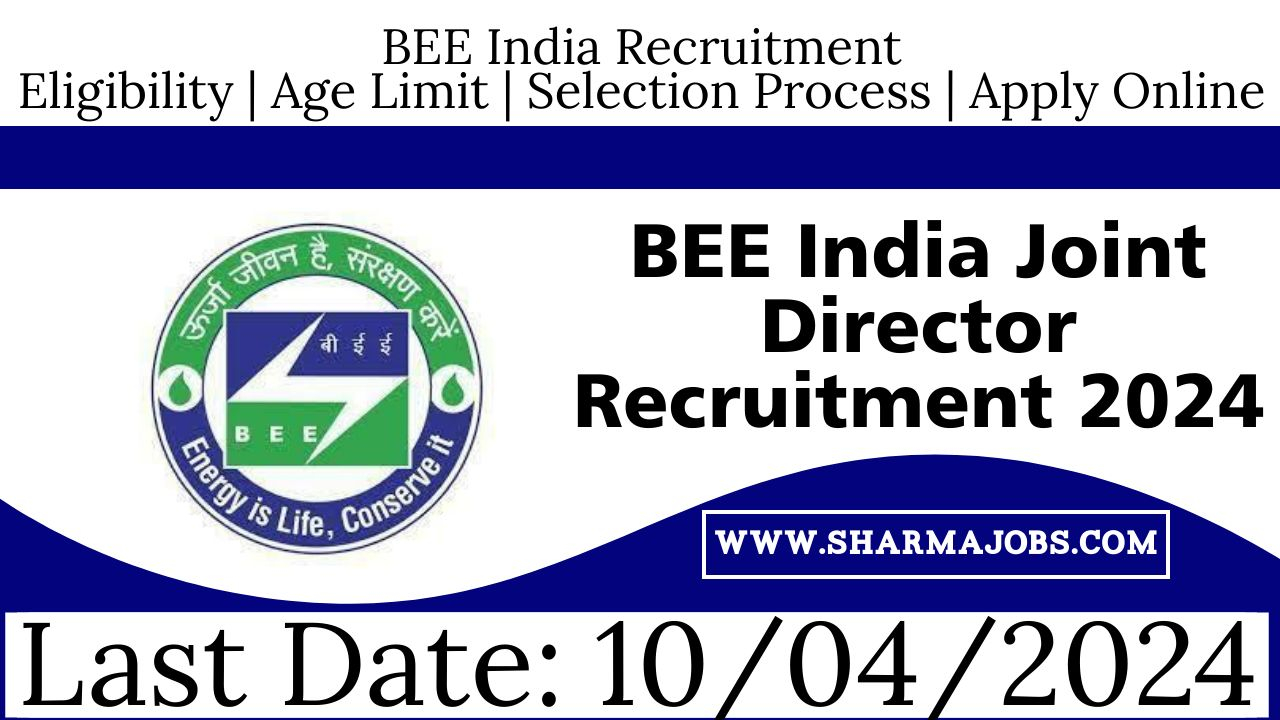 BEE India Joint Director Recruitment 2024