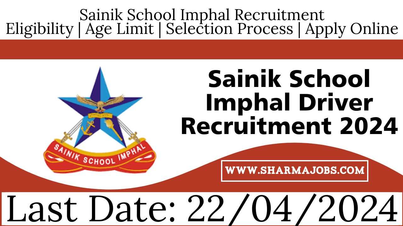 Sainik School Imphal Driver Recruitment 2024