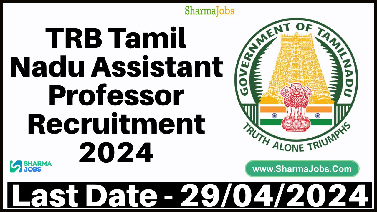 TRB Tamil Nadu Assistant Professor Recruitment 2024